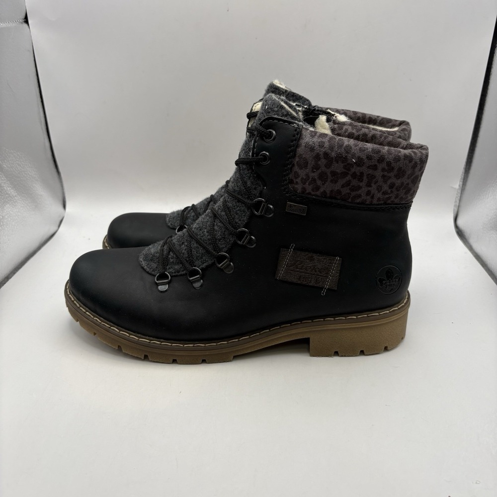 Rieker‎ Women's Y9136 Sabrina Schwartz Black Boot Size EU42 US 10